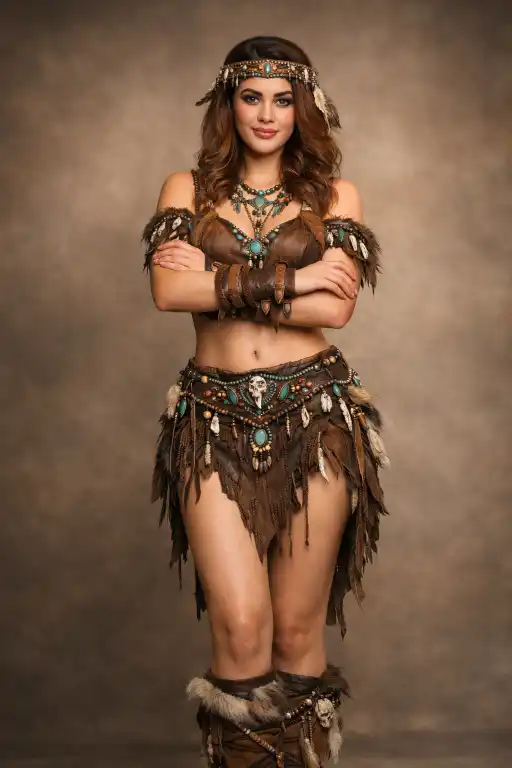 Tribal fantasy AI portrait prompt