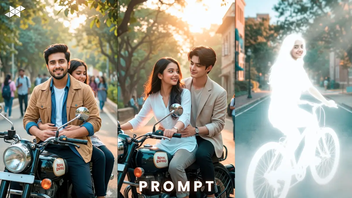 Viral Bike Couple AI Prompt (Desi Swag Cinematic)