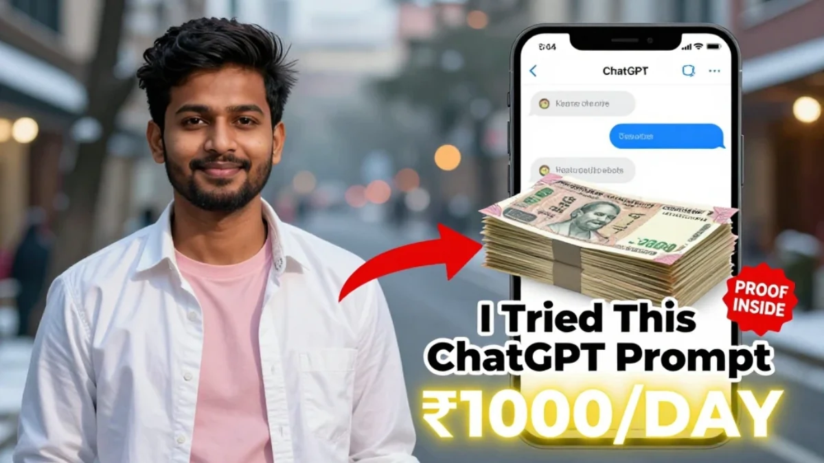 ChatGPT Prompt to Earn ₹1000/Day (Real Proof Method)💸