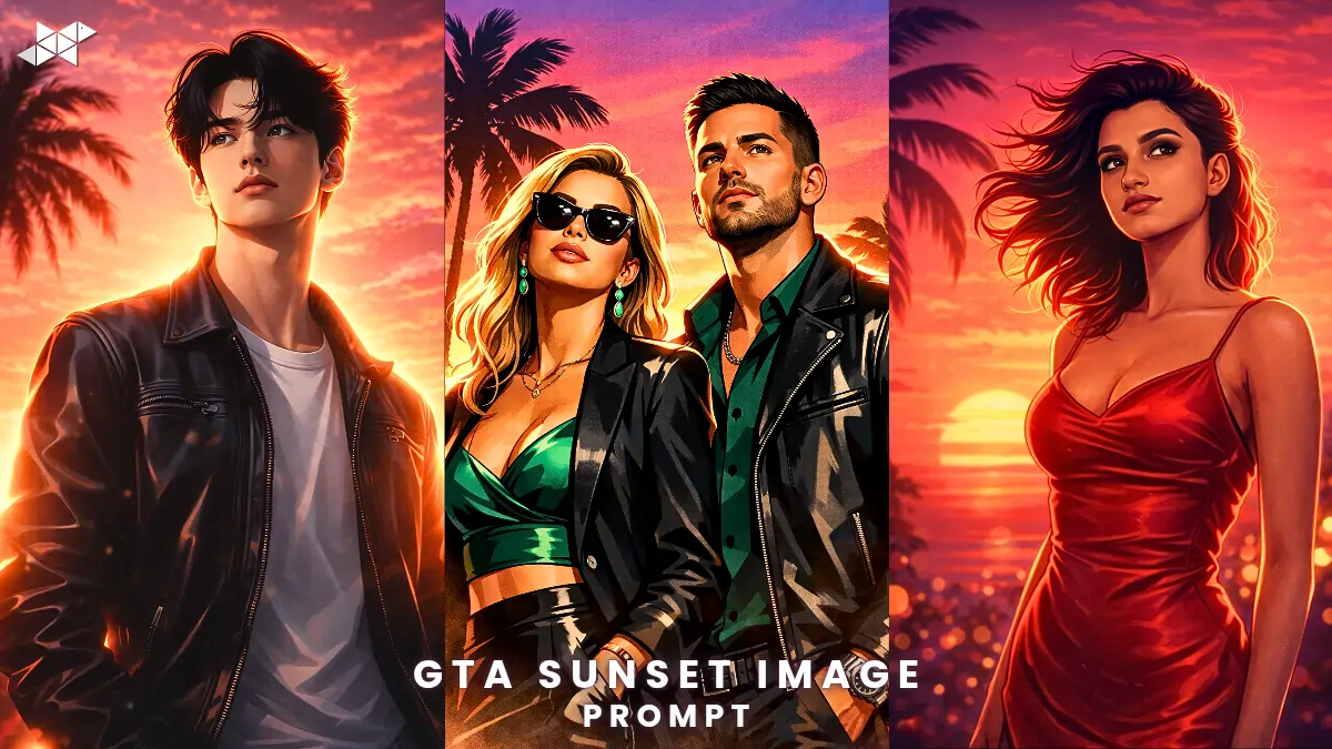 Cinematic GTA Sunset Portrait Prompt Guide