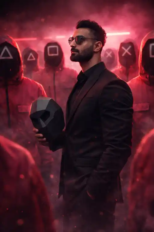 Cinematic Squid Game AI Portrait Prompt