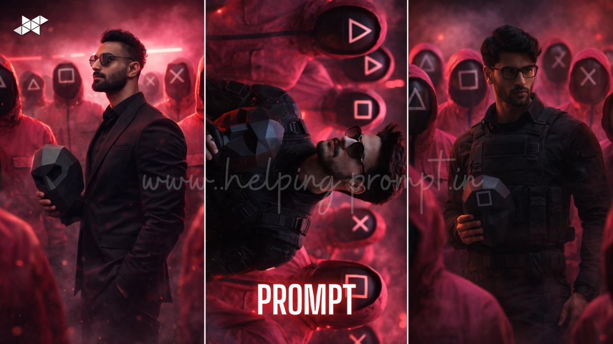 Cinematic Squid Game AI Portrait Prompt
