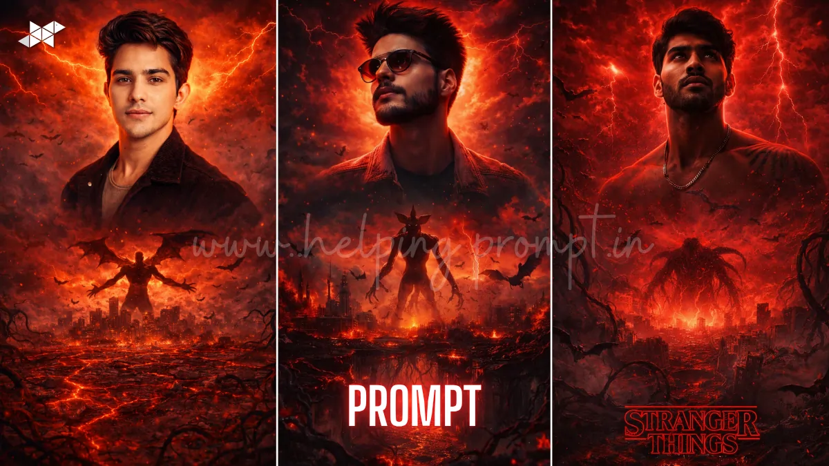 Cinematic Stranger Things AI Poster Prompt (Ultra Realistic)