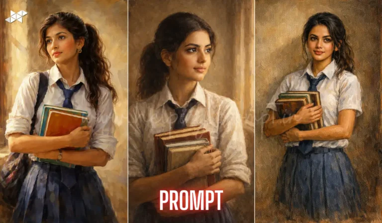AI oil painting portrait prompt