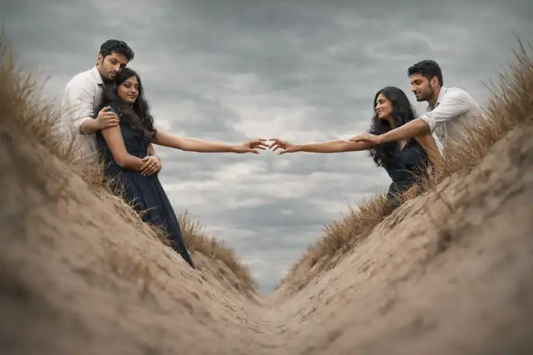 AI couple photo prompt with face match