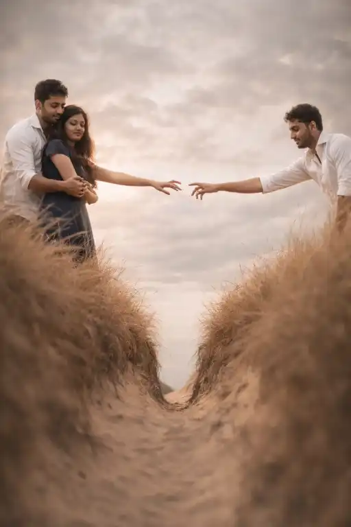 AI couple photo prompt with face match