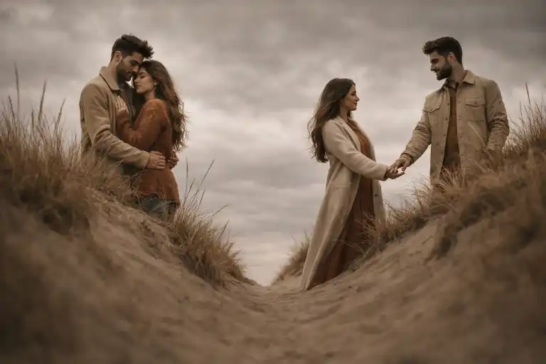 AI couple photo prompt with face match