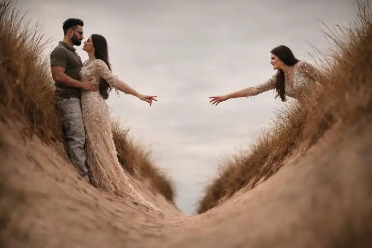 AI couple photo prompt with face match