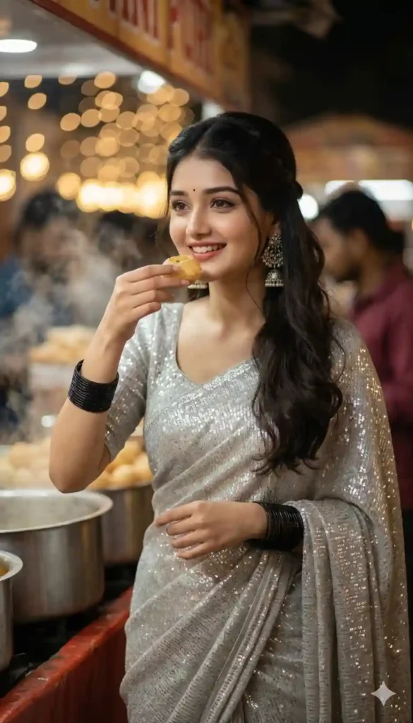 Desi Swag Street Food Selfie AI Prompt