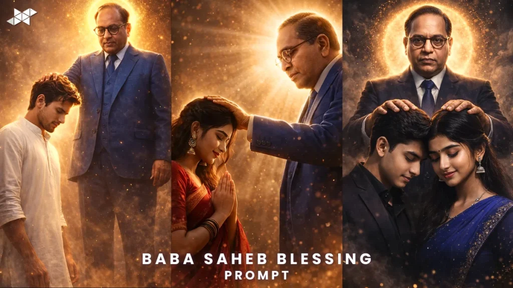 Divine BR Ambedkar Blessing Portrait Art 2026