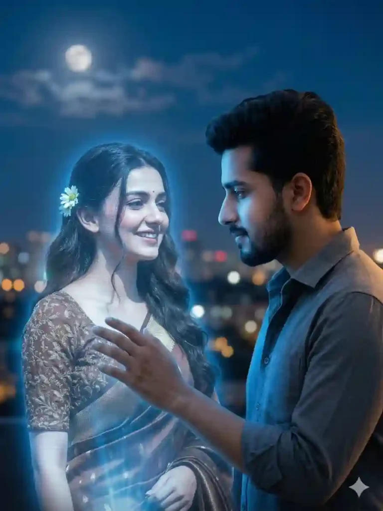 Dreamy Rooftop Love Scene AI Prompt 