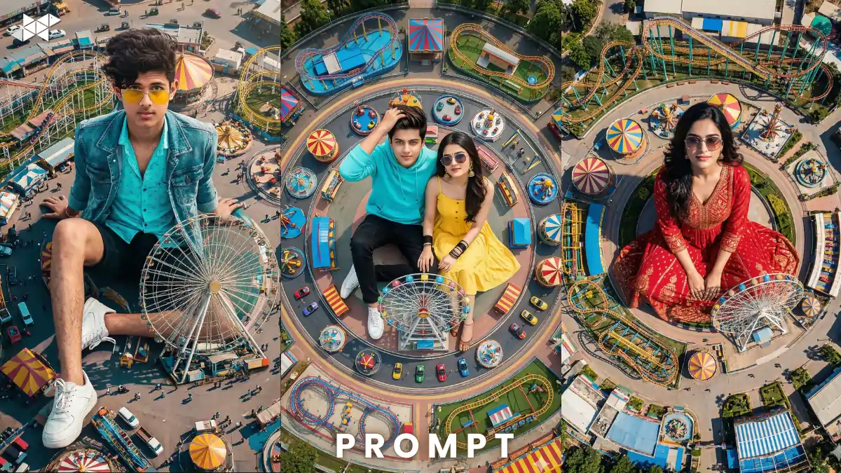 Epic Giant Surreal Amusement Park Portrait Prompt