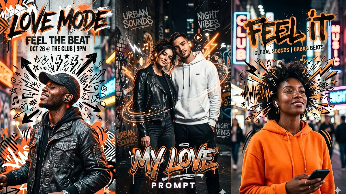 Explosive Modern Music Poster Design Prompt