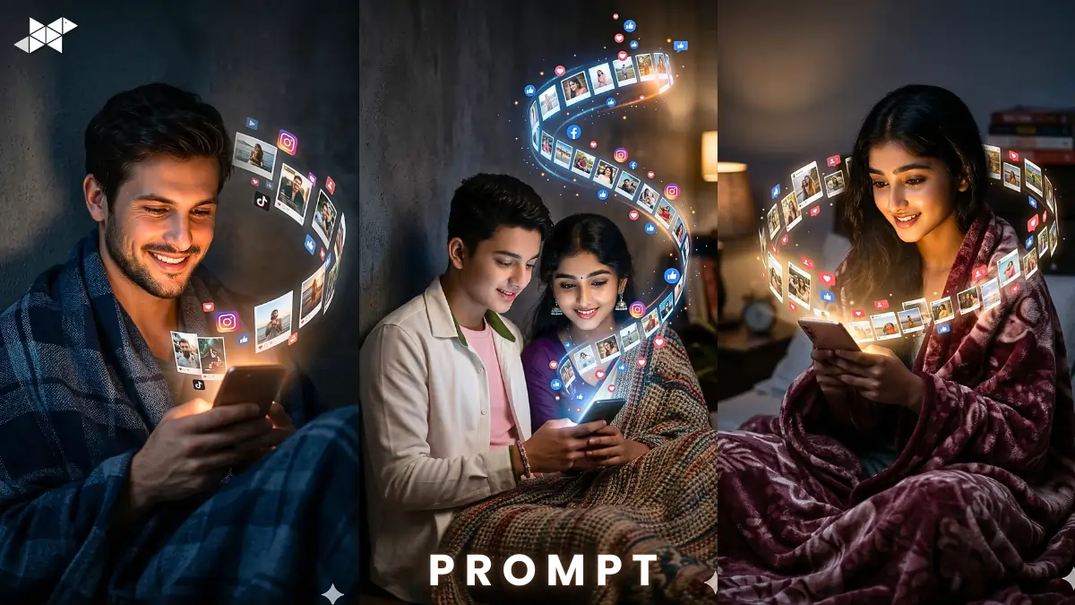 Magical Smartphone Photo Spiral AI Prompt