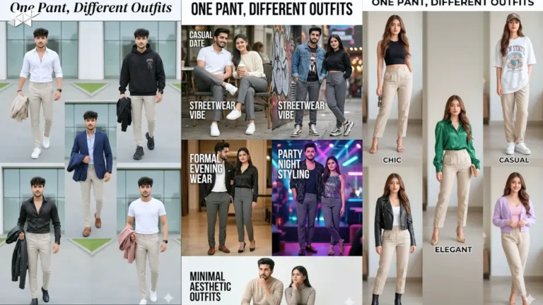 One Pant Different Outfits Poster 2026