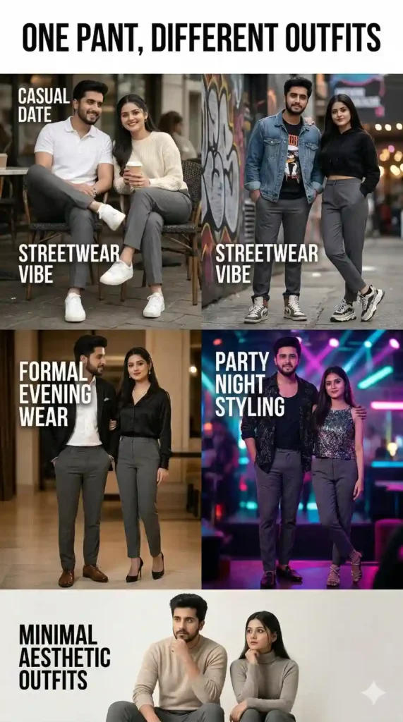 One Pant Different Outfits Poster 