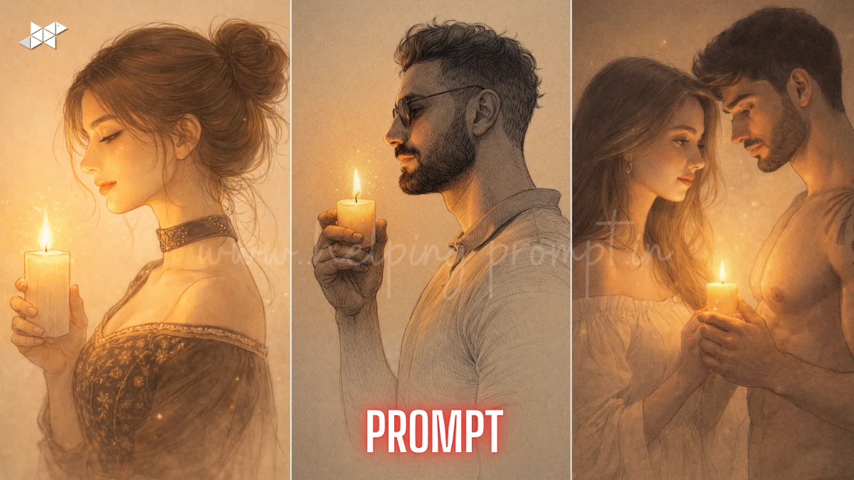 Powerful AI Portrait Prompt for Candlelight Art