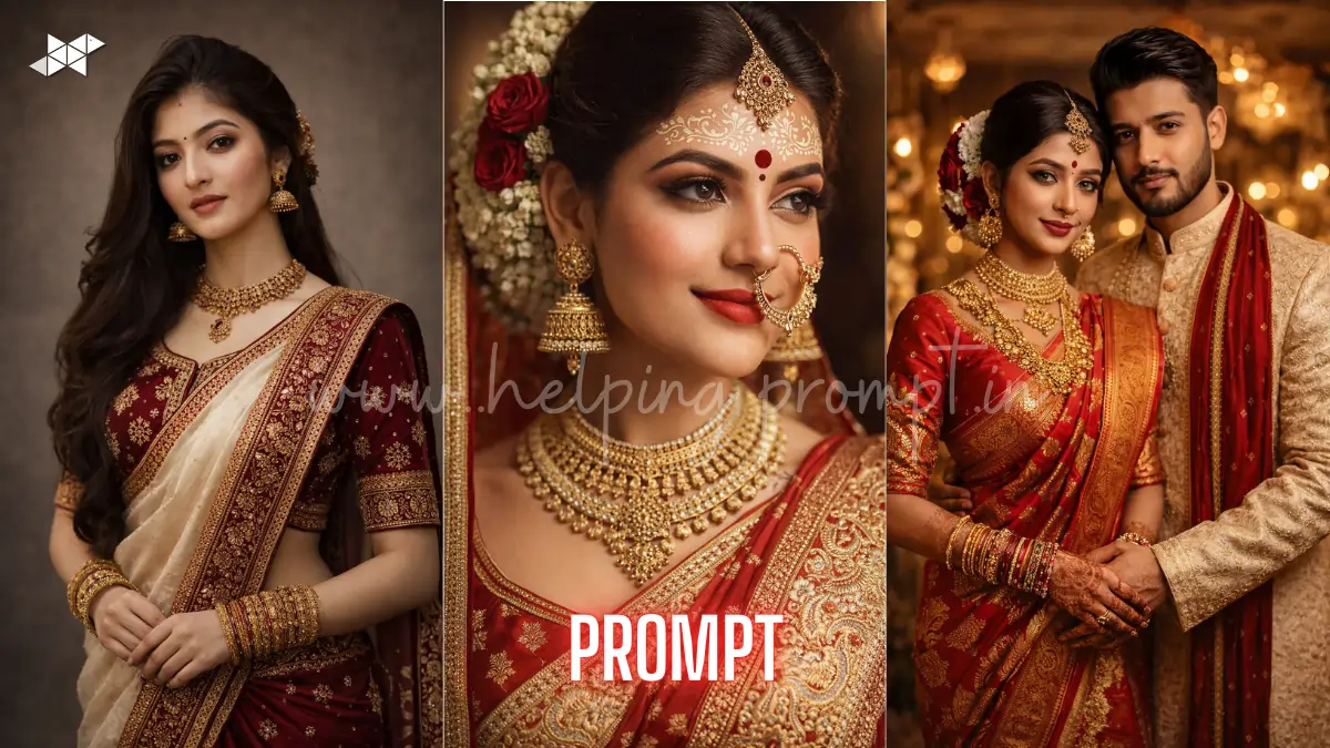 Powerful Bengali Bridal AI Prompt for Photorealistic Images