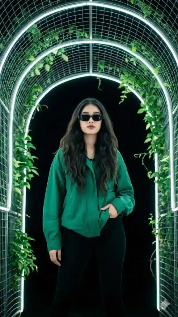 Powerful Cinematic LED Archway Portrait Prompt