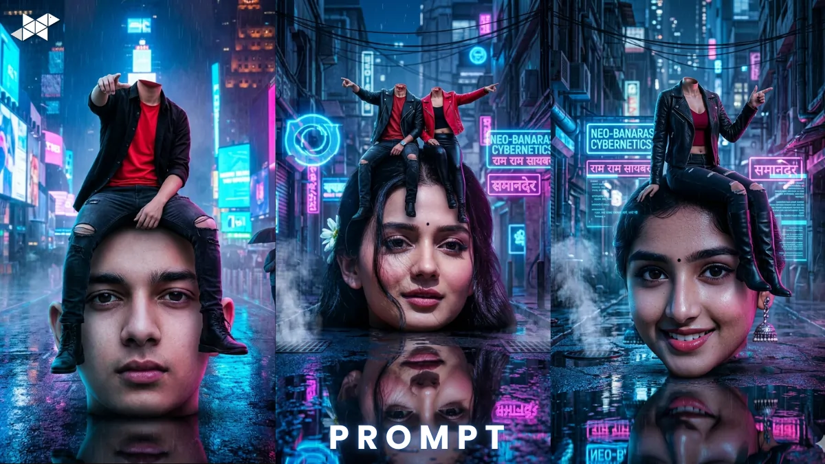 Powerful Cyberpunk Surreal AI Portrait Prompt