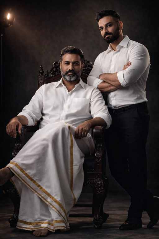 father son portrait AI prompt