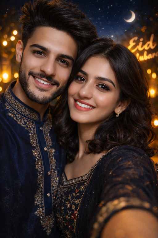 Couple Eid Selfie AI Prompt