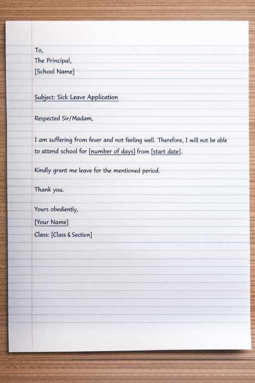 School Leave Application Templates Prompt