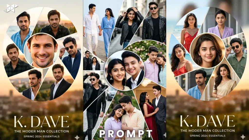 Powerful Spiral Portrait Poster Design AI Prompt 2026