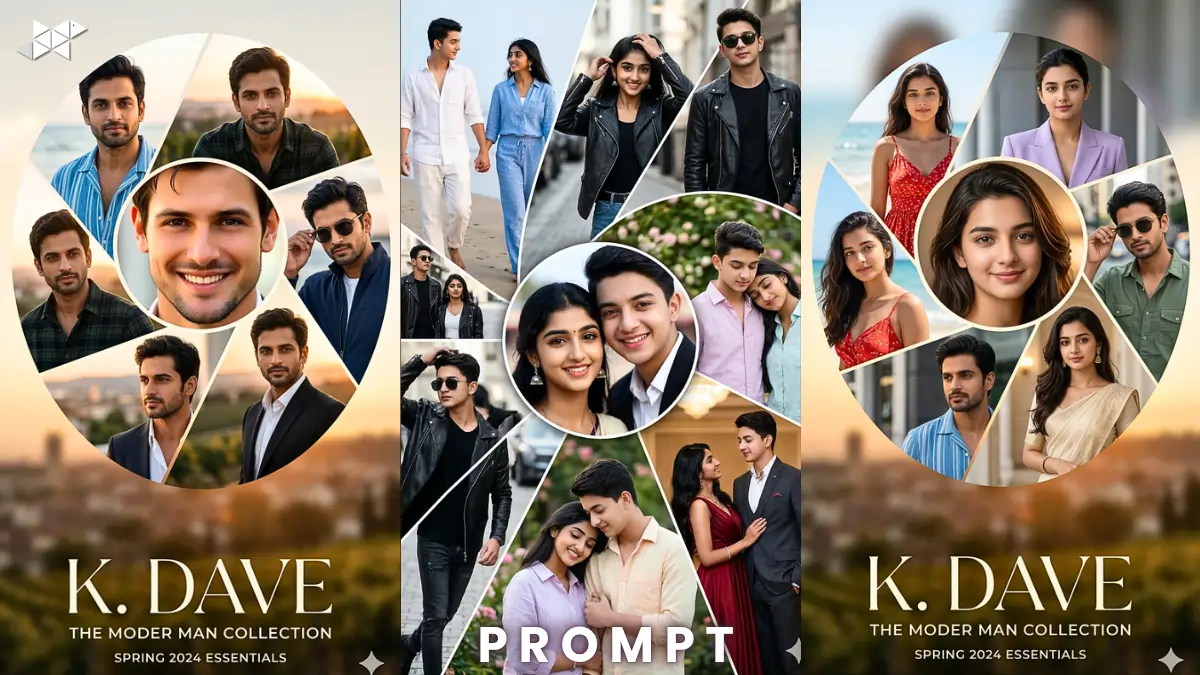 Powerful Spiral Portrait Poster Design AI Prompt