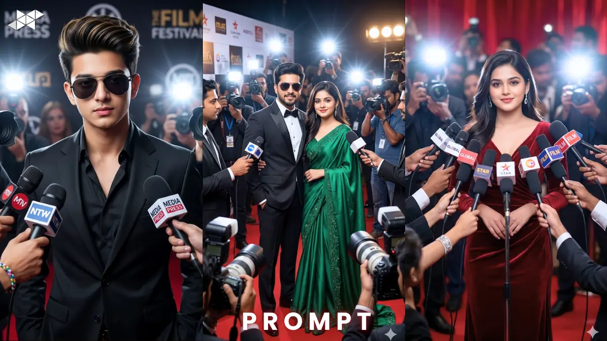 Epic Paparazzi Press Conference AI Prompt