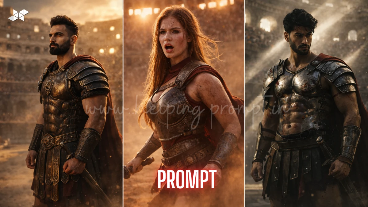 Epic Roman Gladiator AI Prompt: Trending Cinematic Portraits