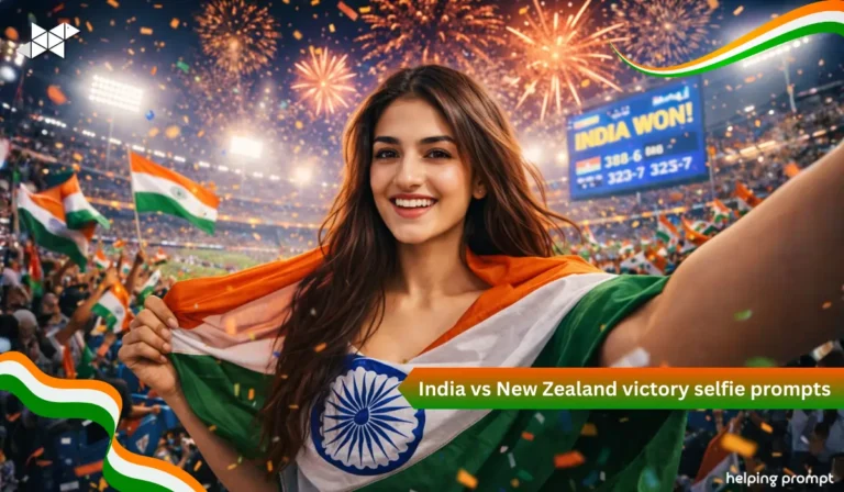 India vs New Zealand victory selfie AI prompts