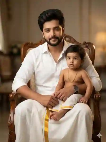 South Indian Family Portrait AI Prompt