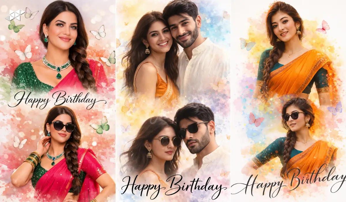 Stunning Double Exposure Birthday Portrait Prompts