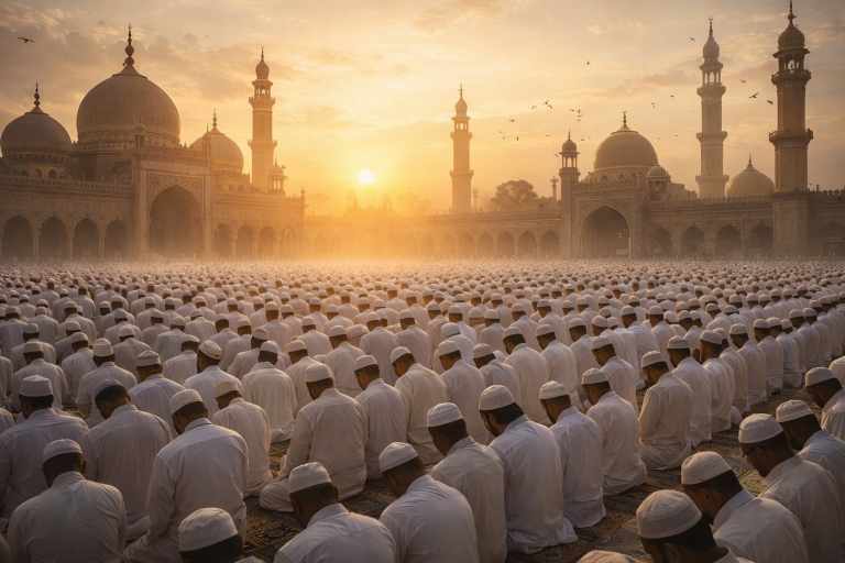 Eid-ul-Fitr Celebration Scene AI Prompt