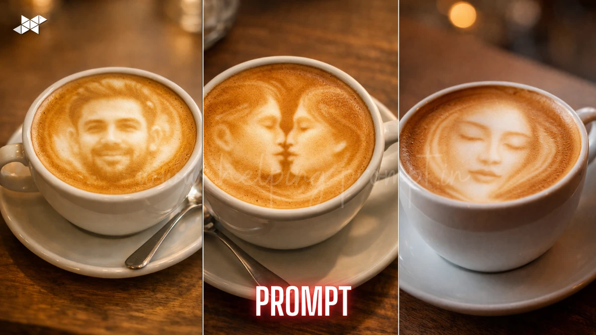 Stunning Latte Art Face AI Prompt for Realistic Coffee