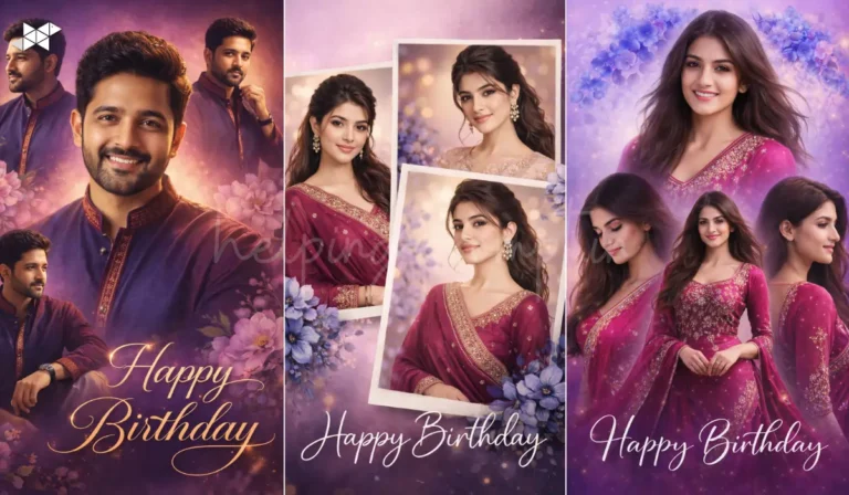 Purple Birthday Card AI Prompt