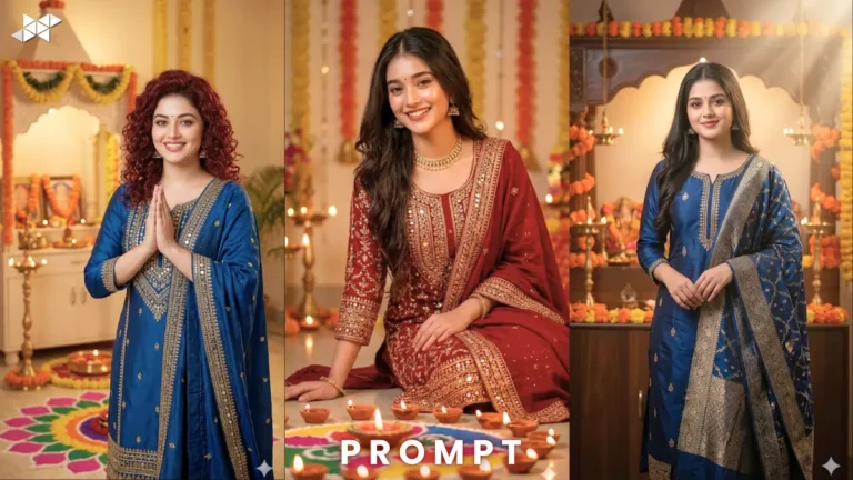 Transform Selfie with Navratri AI Portrait Prompt (Festive Look)