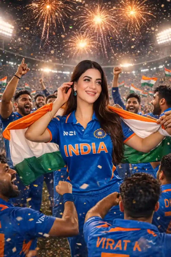 Cricket celebration selfie AI