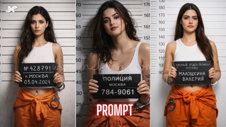 ultra-realistic mugshot AI prompt