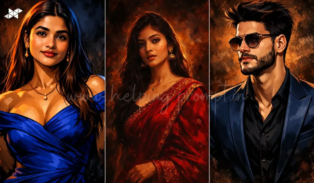 expressive comic portrait prompt