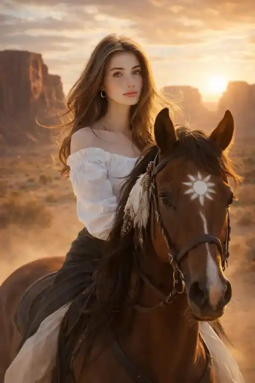 Horse Woman Portrait ai Prompt