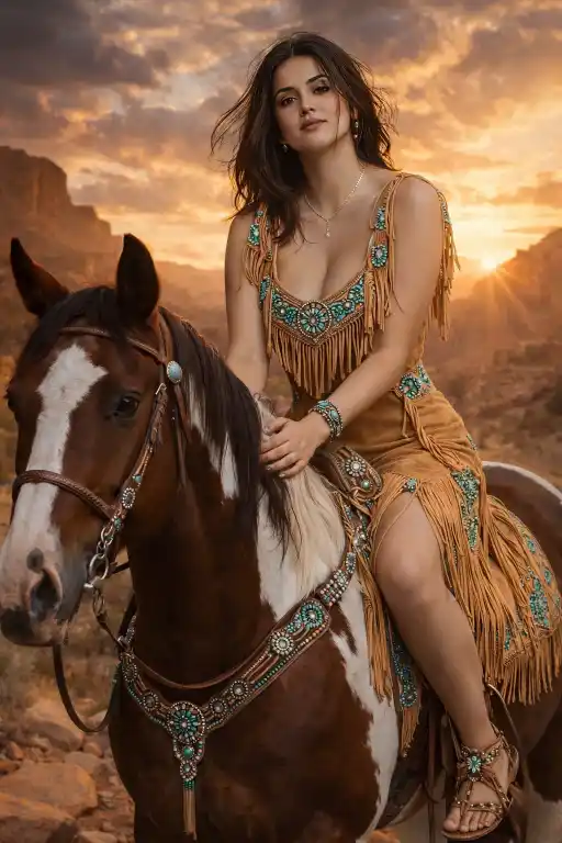 Horse Woman Portrait ai Prompt