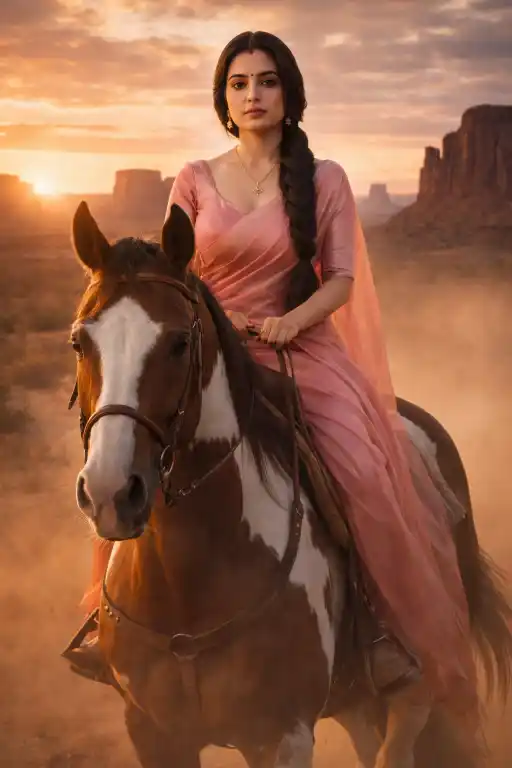 Horse Woman Portrait ai Prompt