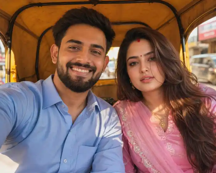 3 Auto Rickshaw Couple AI Prompt for Hyper Realistic Selfies