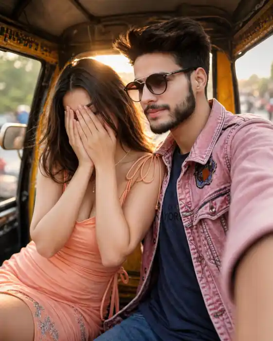 3 Auto Rickshaw Couple AI Prompt for Hyper Realistic Selfies