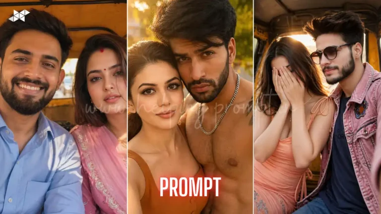 3 Auto Rickshaw Couple AI Prompt for Hyper Realistic Selfies