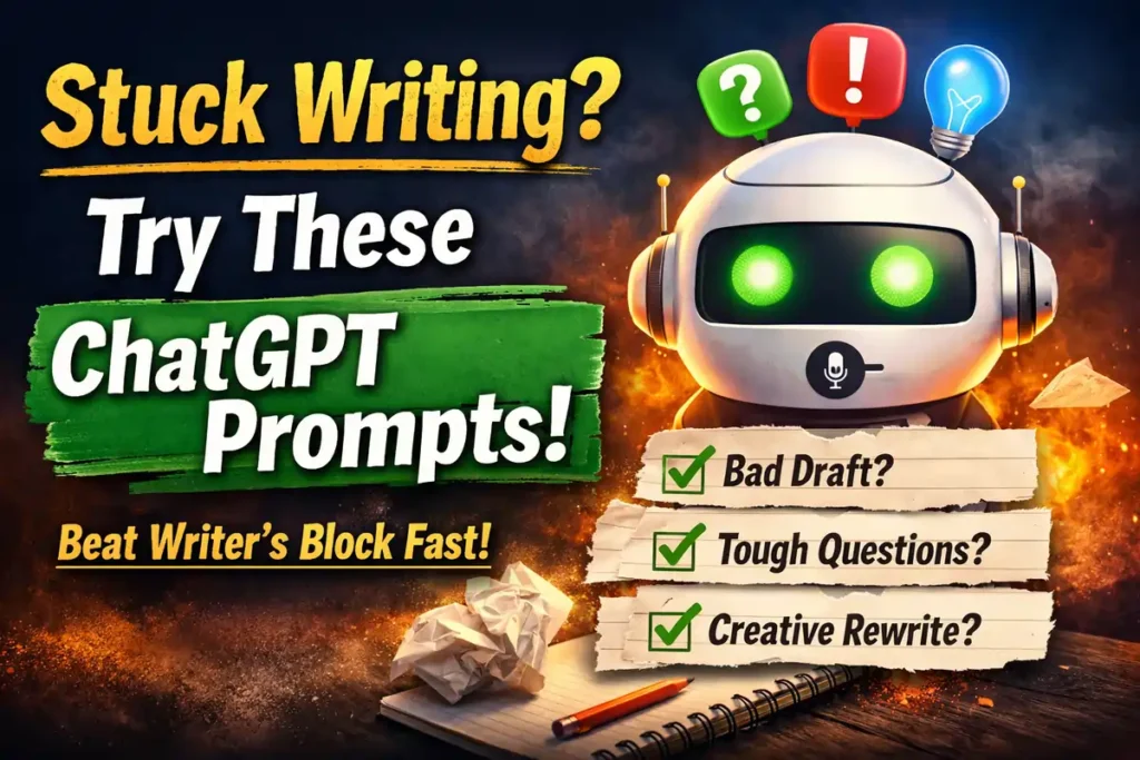 7 Powerful ChatGPT Prompts to Beat Writer’s Block Fast
