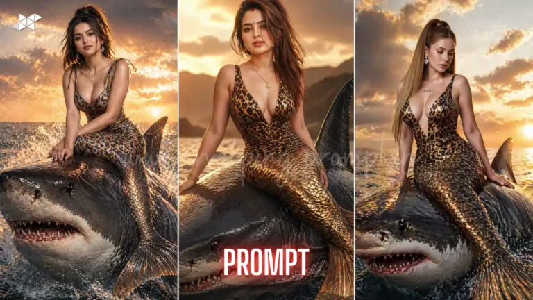Shark Mermaid Portrait ai Prompt