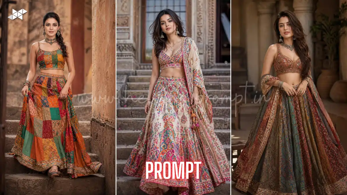 AI Full-Body Lehenga Portrait Prompt